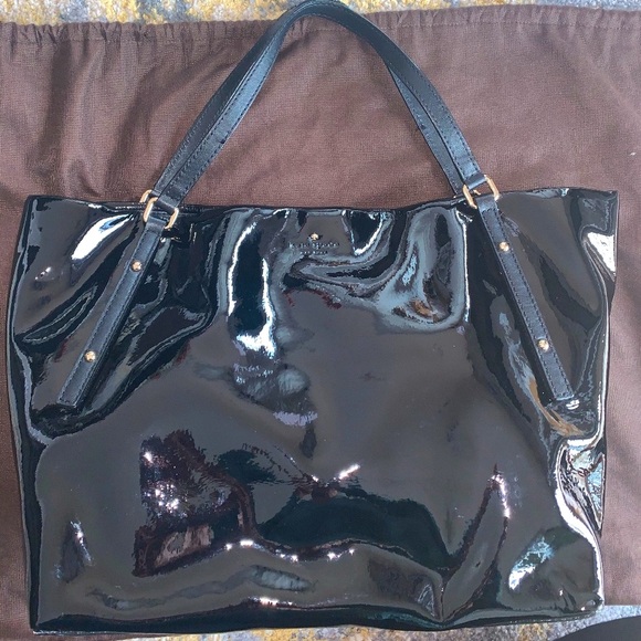 Kate Spade Black Patent Tote - Picture 2 of 11